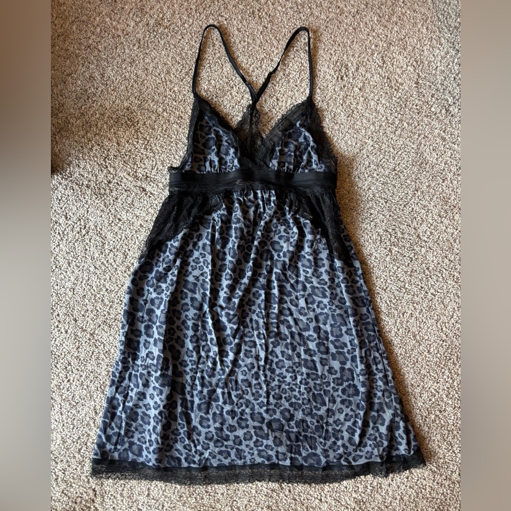 NWT VS Leopard Print Lace Slip Dress
